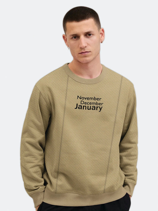 MEN'S PREMIUM POPCORN CAMEL SWEATSHIRT