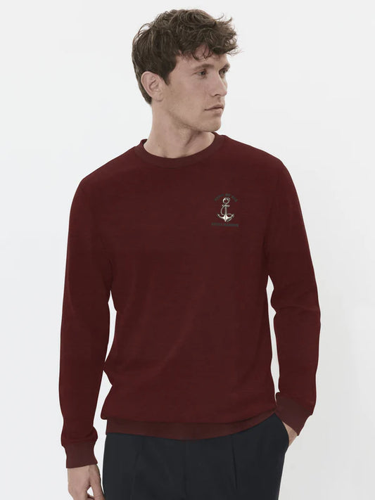 MEN'S SIGNATURE BURGUNDY FLEECE SWEATSHIRT